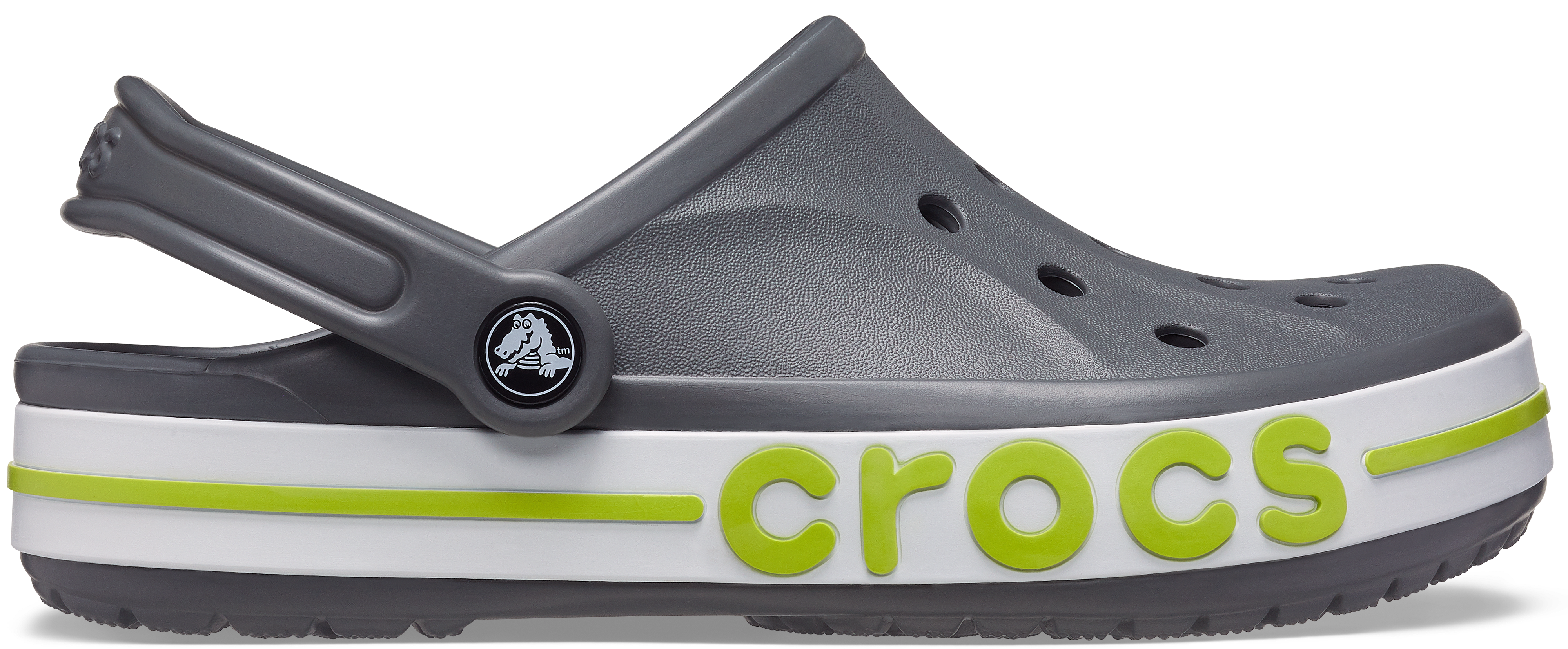 Crocs | Unisex | Bayaband | Clogs | Slate Grey / Lime Punch | W7/M6