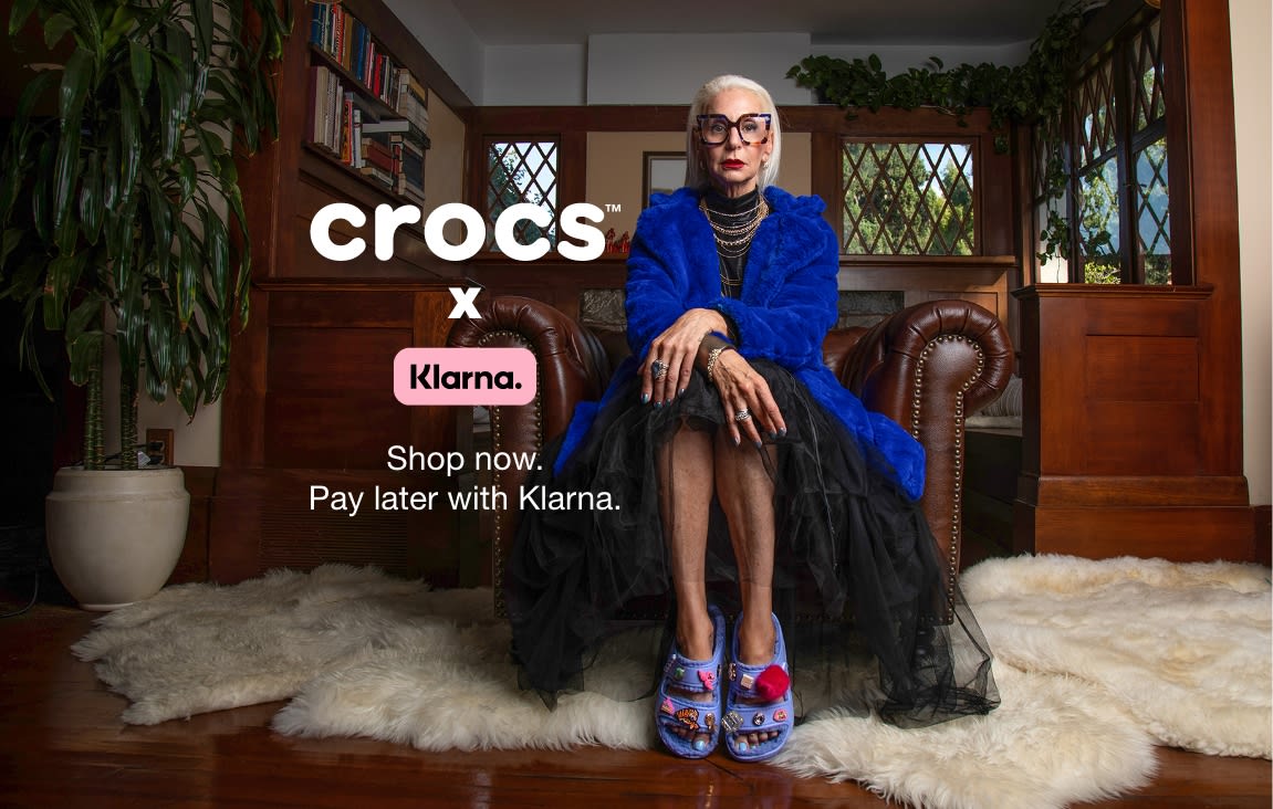 Crocs and Klarna. Shop now, Pay later.