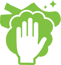 Icon of hand cleaning Crocs