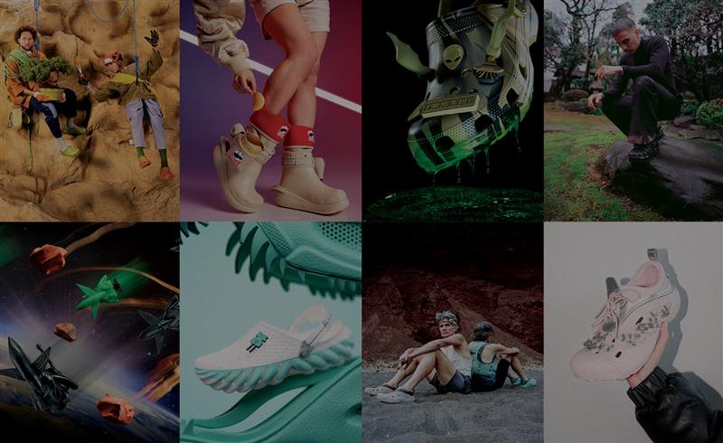 Assortment of eight Crocs styles