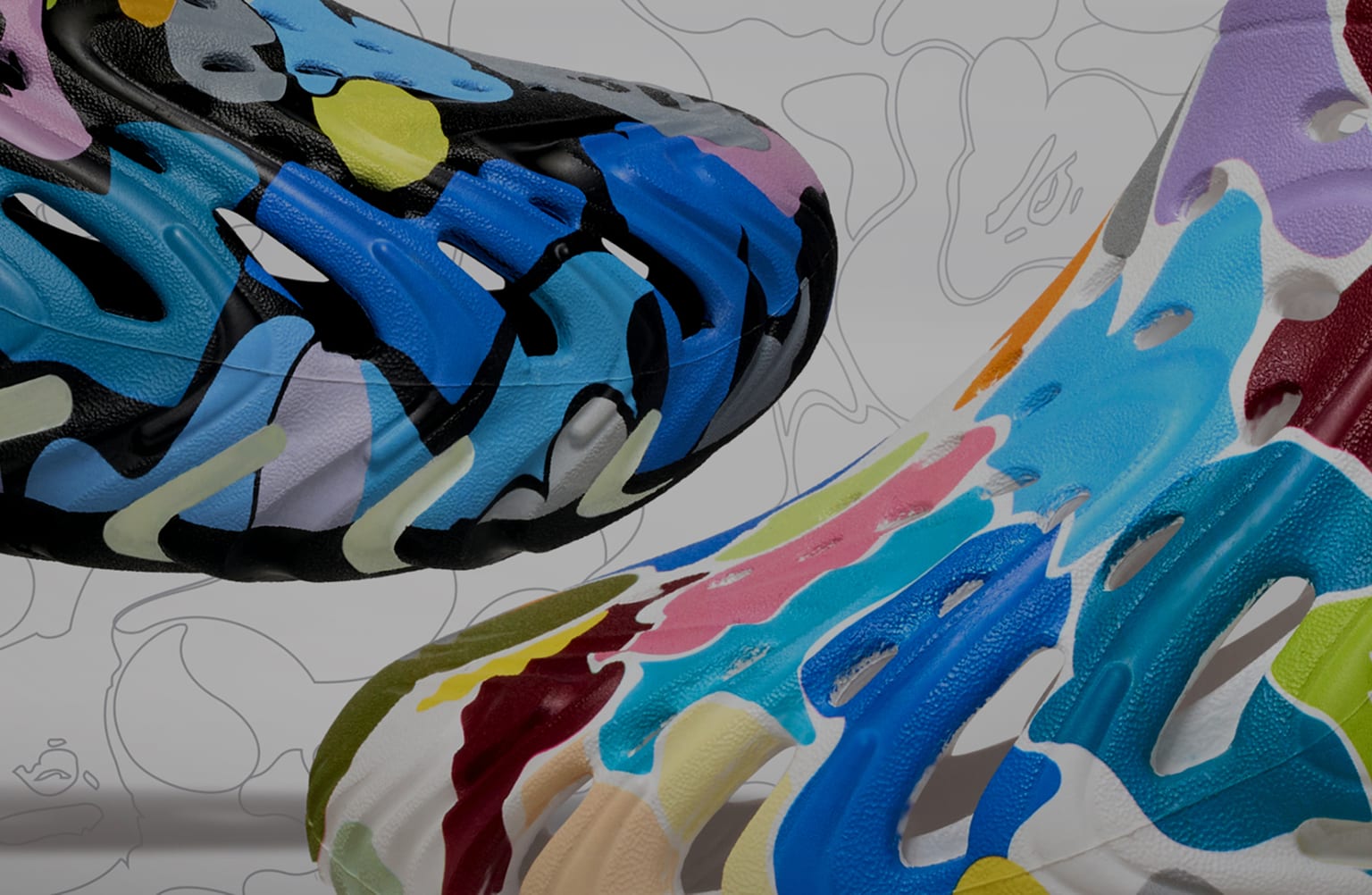 BAPE® x Crocs collab clog in the Flame colorway