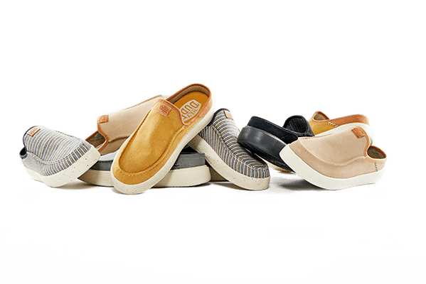 HeyDude shoe pile.