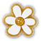 Gold and White Floral