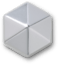 Silver Hexagon Stud