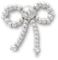 Silver Beaded Bow