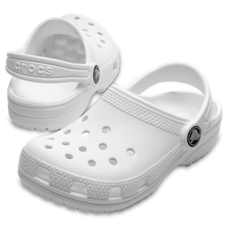 White Kids' Classic Clog - Pair - Crocs