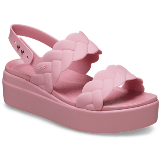 Rosette Brooklyn Woven Low Wedge - Angle - Crocs