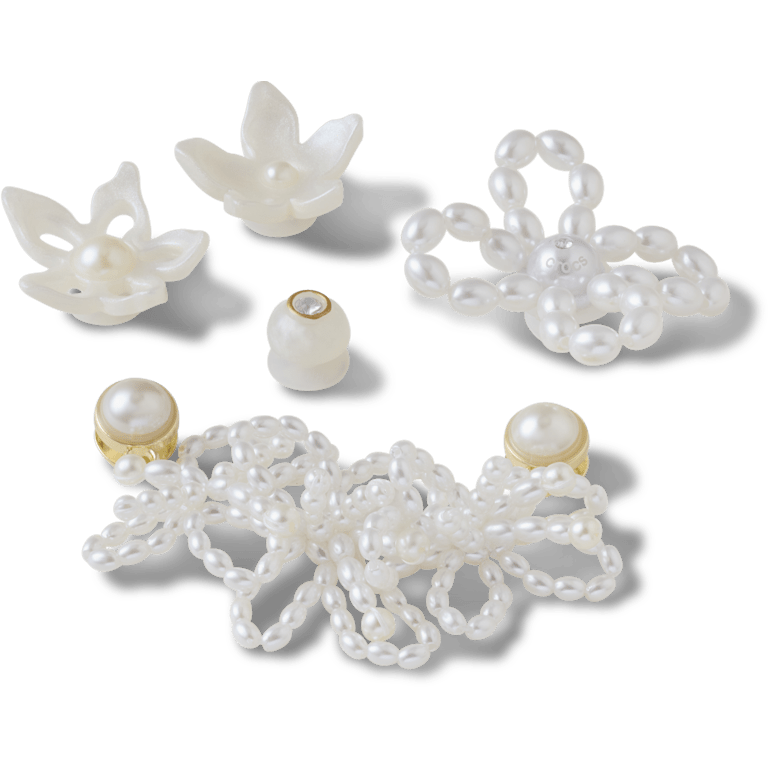 White Pearl Beaded 5 Pack