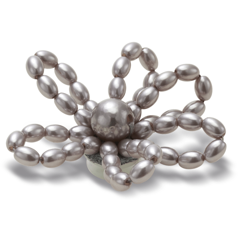Grey Pearl Beaded Daisy