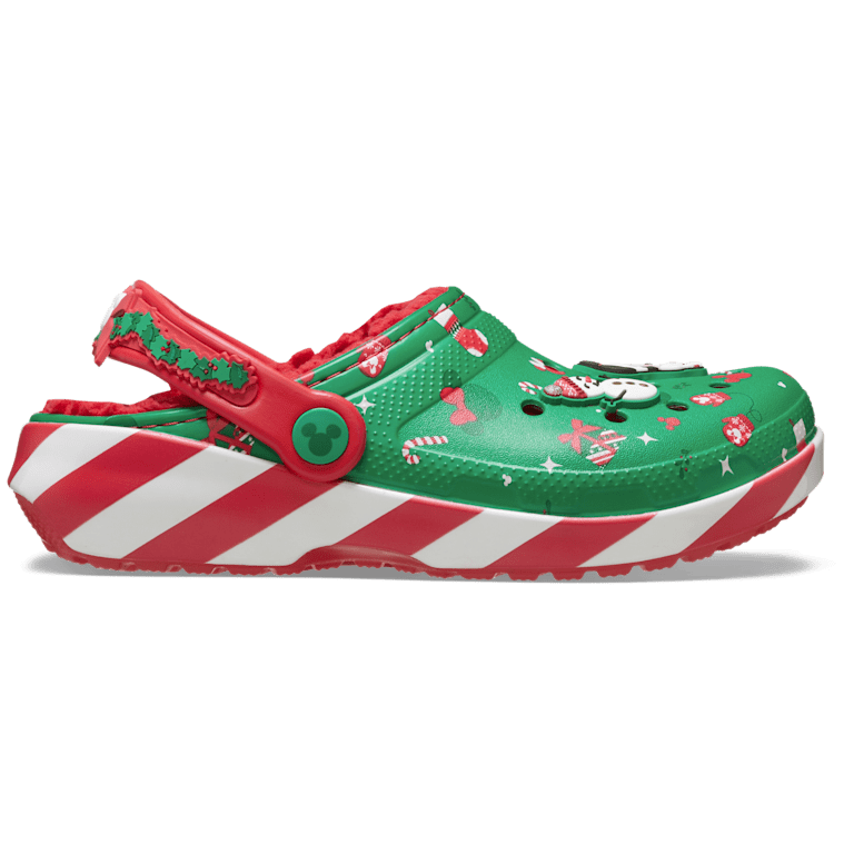 Crocs Mickey Mouse Holiday Lined Classic Slingback Clogs Sz M4/W6 Green Slip On Crocs Mickey Mouse Holiday Lined Clog - Kids main image 4