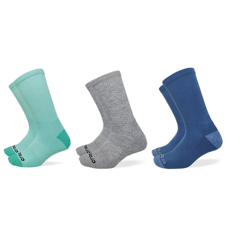 CrocsSocks Crew Random Feed Heel Toe 3-Pack
