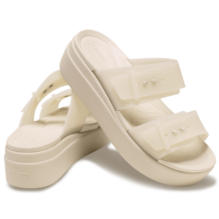 Brooklyn Buckle Frosted Low Wedge