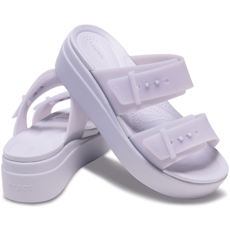 Brooklyn Buckle Frosted Low Wedge