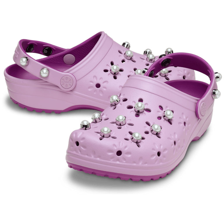 Classic Floral Cut Out Elevated Clog