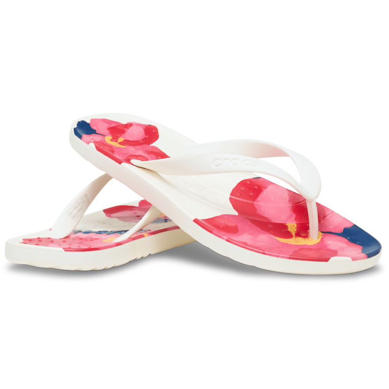 Crocs Painted Floral Flip