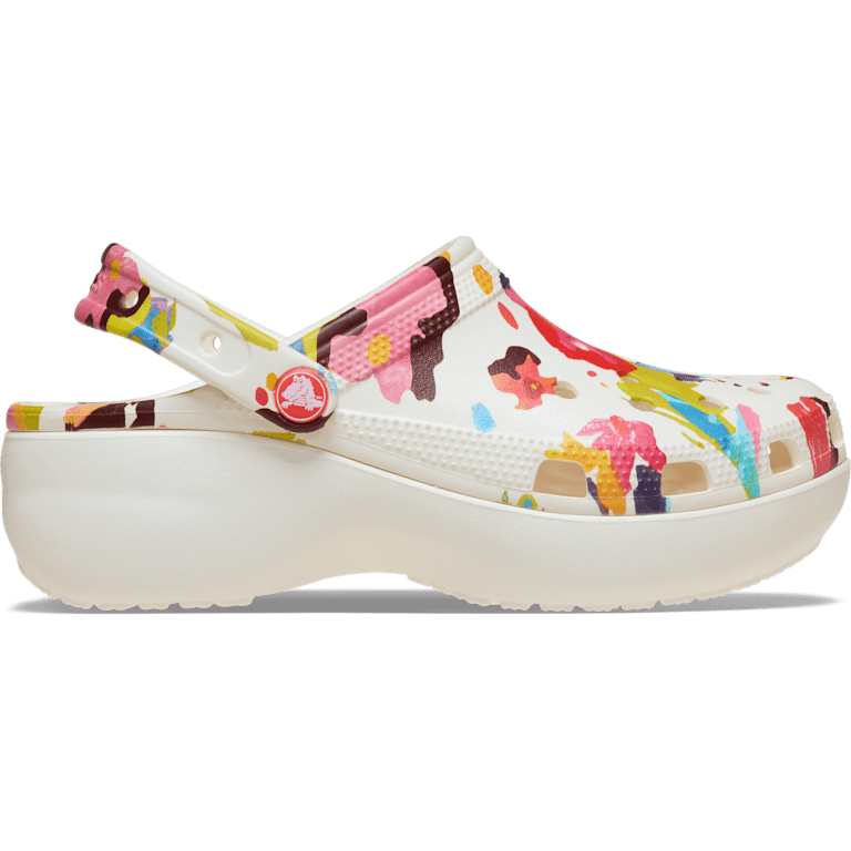 Classic Painted Floral Platform Clog Crocs