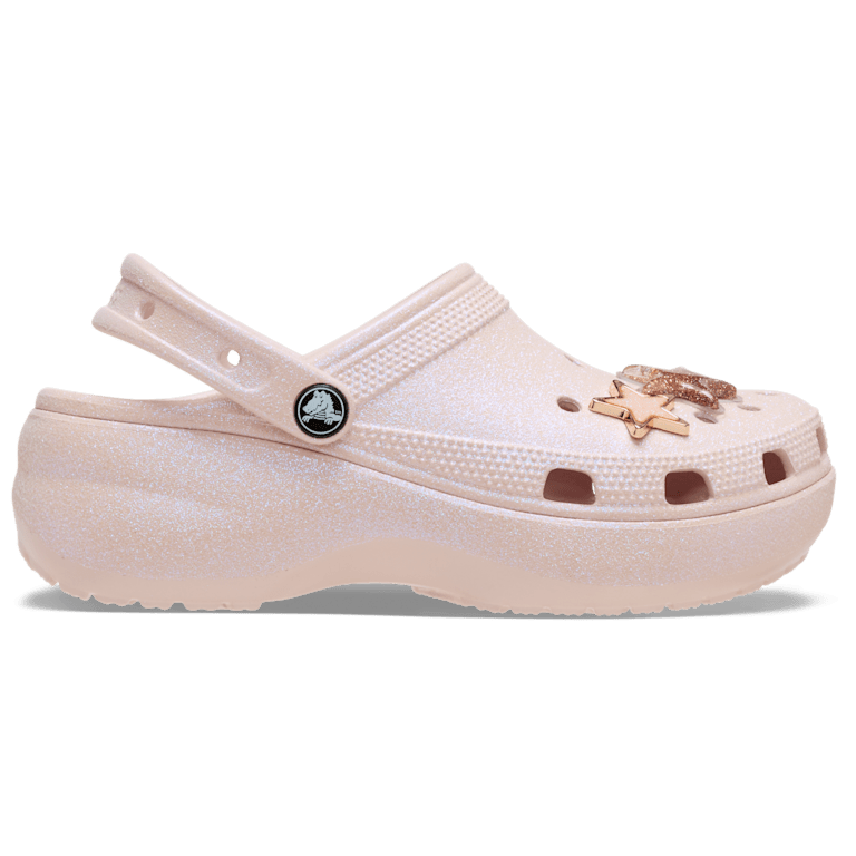 Classic Platform Iridescent Glitter Embellished Clog
