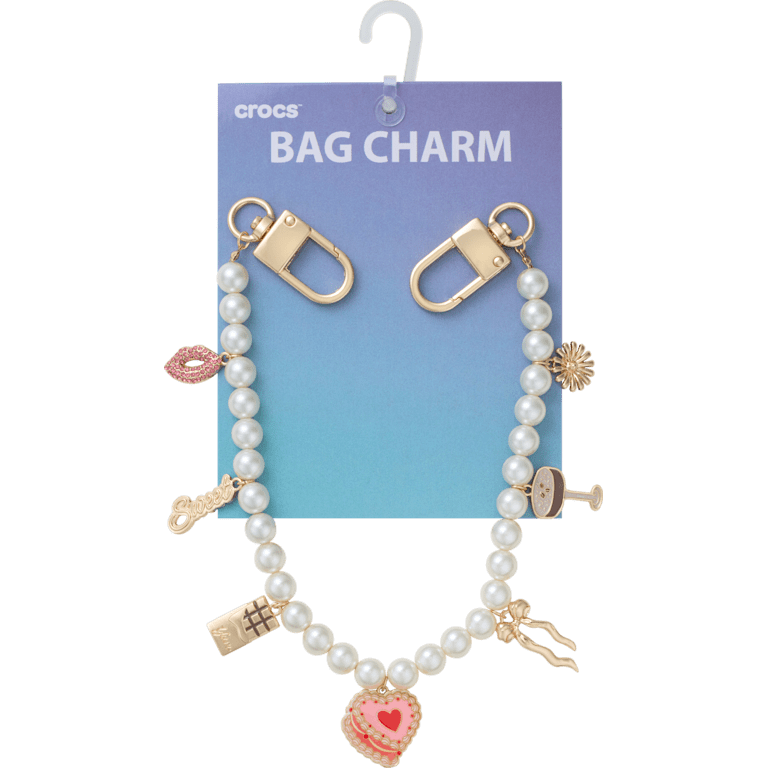 Sweet Pearls Long Chain Bag Charm