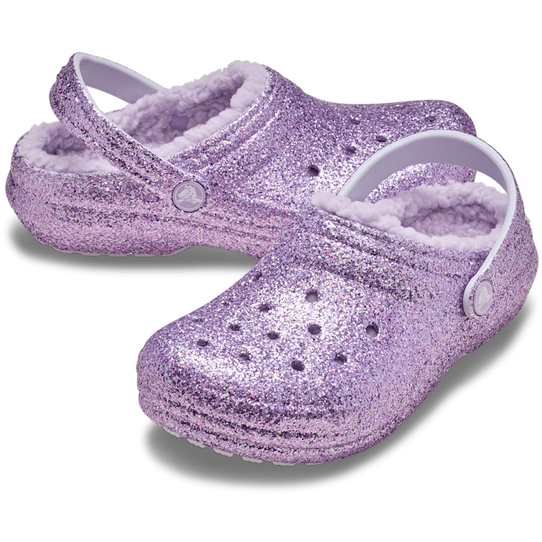 Toddler Classic Lined Chunky Glitter Clog