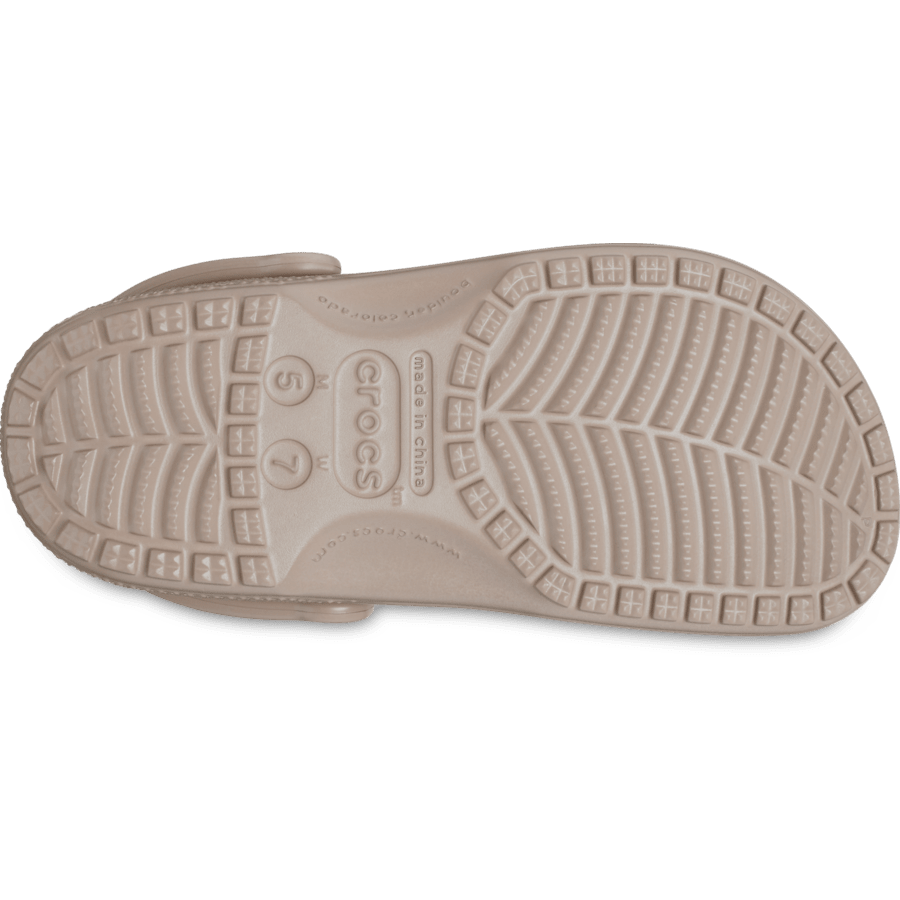 Taupe Classic Clog - Bottom - Crocs