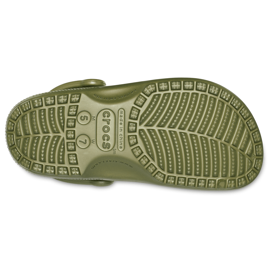 Army Green Classic Clog - Bottom - Crocs
