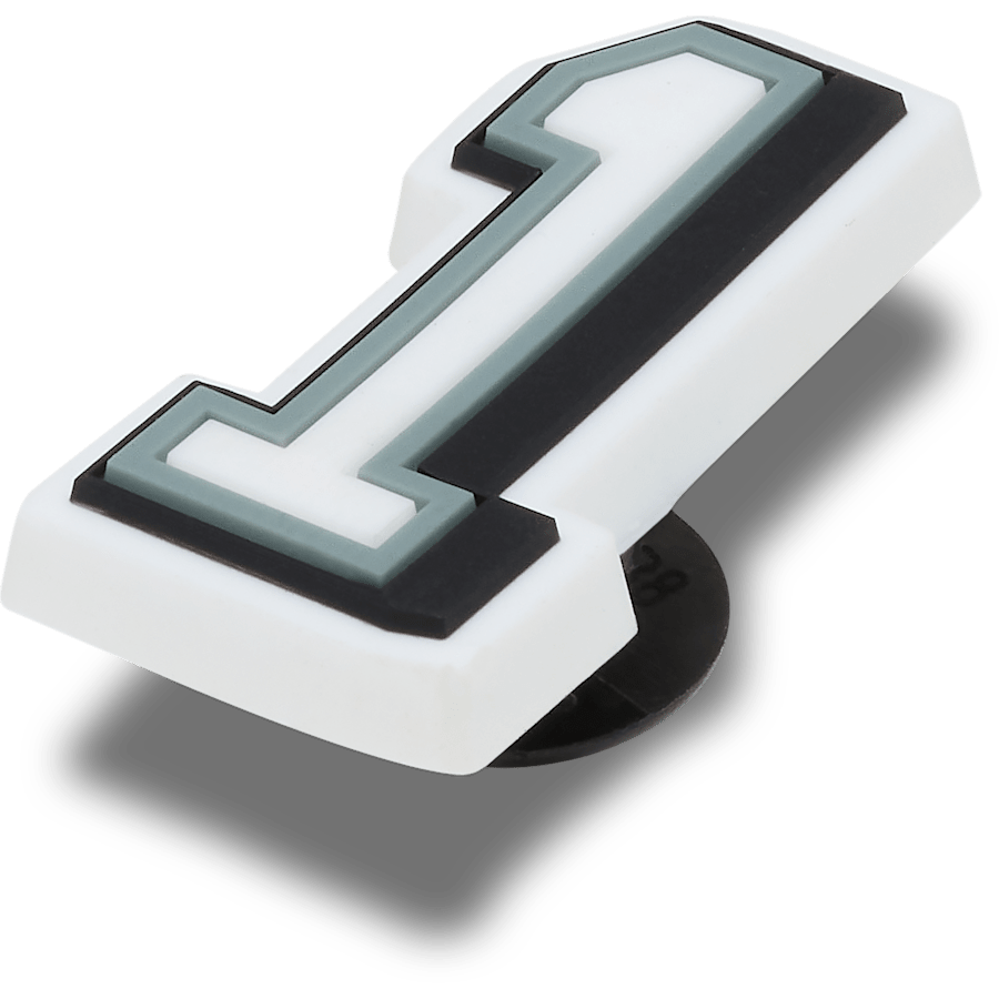 Jibbitz B&W Number 1 - Custom Angle - Jibbitz Charms