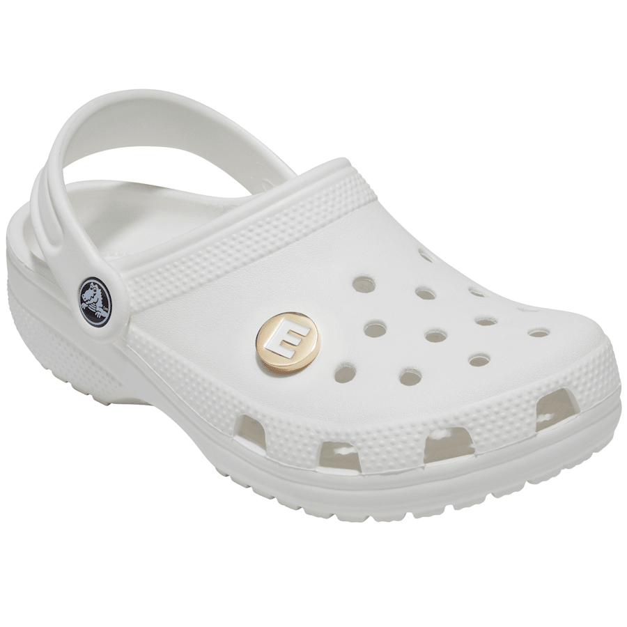  Gold Letter E - charms on shoes - Jibbitz