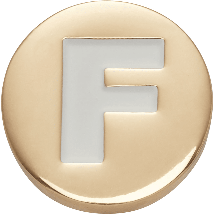  Gold Letter F - charm view - Jibbitz