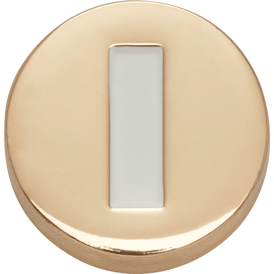 Gold Letter I - charm view - Jibbitz Charms