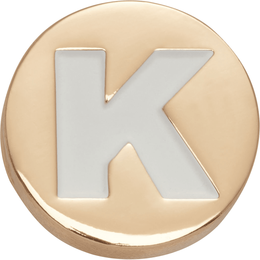 Gold Letter K - charm view - Jibbitz Charms