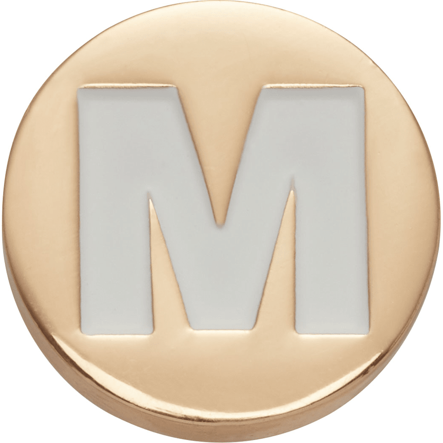 Gold Letter M - charm view - Jibbitz