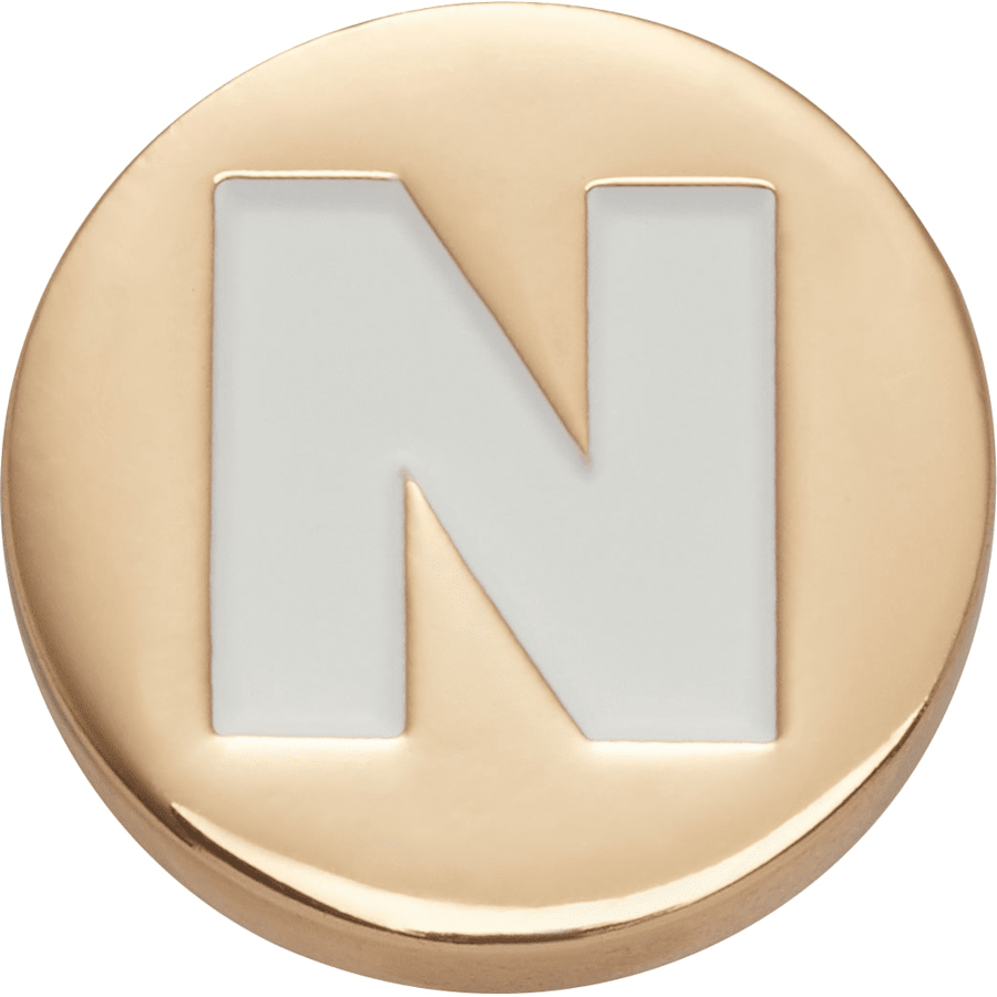 Gold Letter N - lisävarustenäkymä - Jibbitz Charms