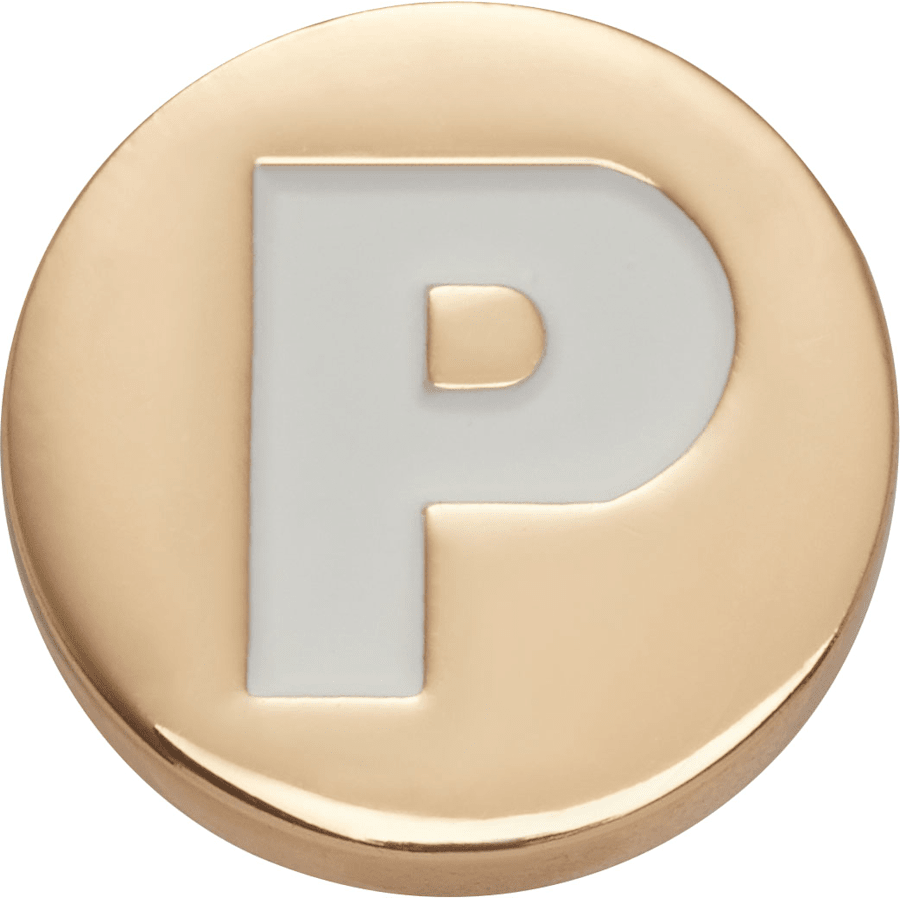  Gold Letter P - charm view - Jibbitz