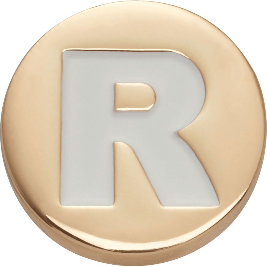  Gold Letter R - charm view - Jibbitz