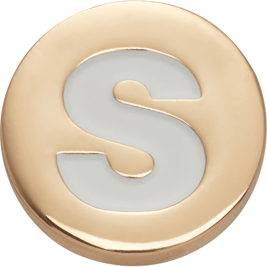 Gold Letter S - charm view - Jibbitz Charms