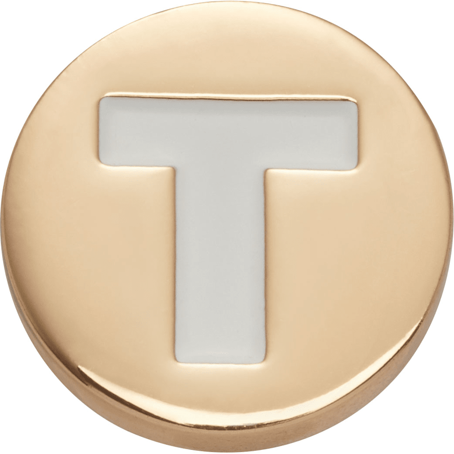  Gold Letter T - charm view - Jibbitz