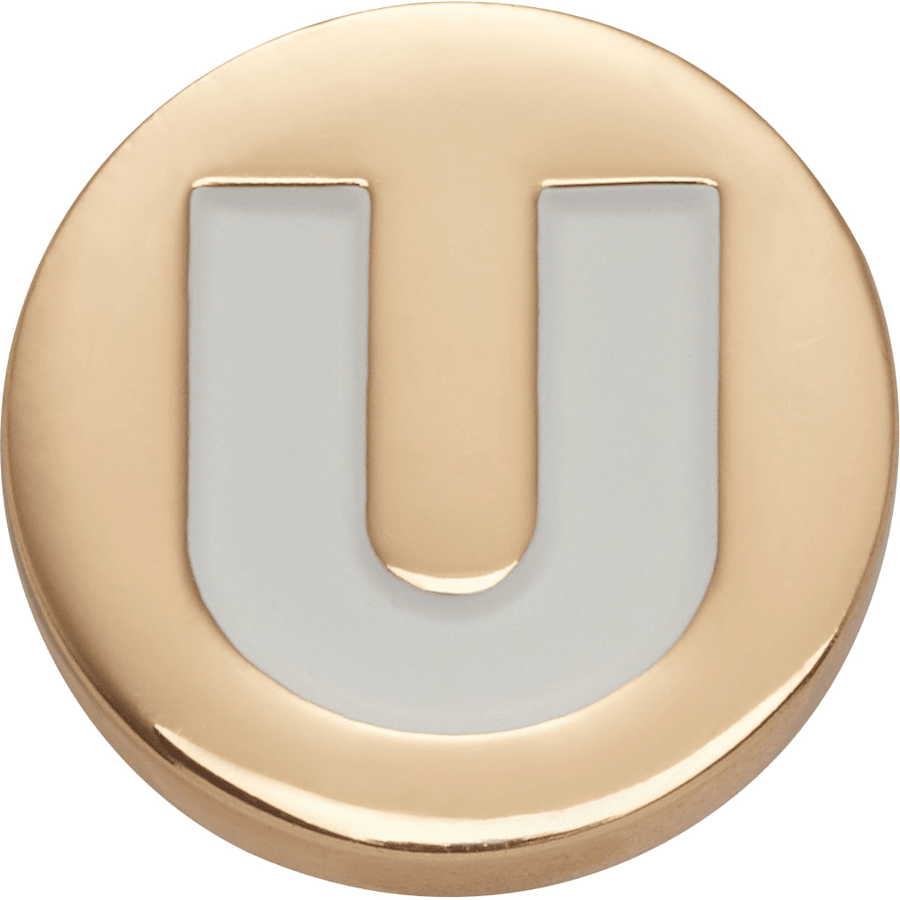  Gold Letter U - charm view - Jibbitz