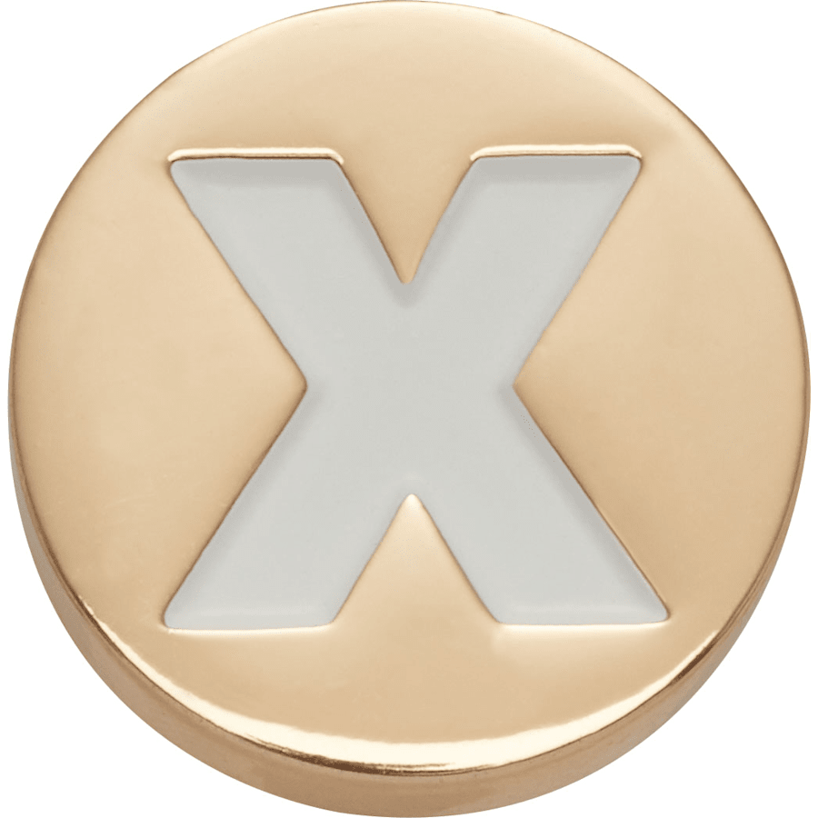 Gold Letter X - lisävarustenäkymä - Jibbitz Charms