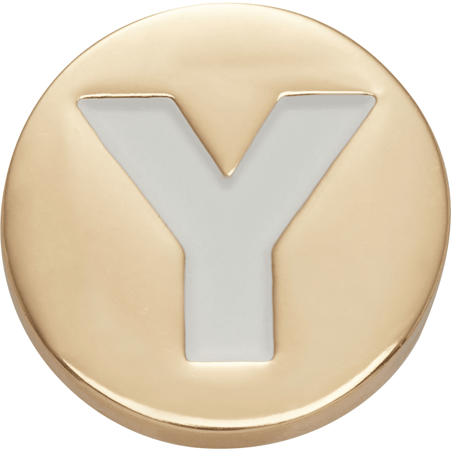 Gold Letter Y - charm view - Jibbitz Charms
