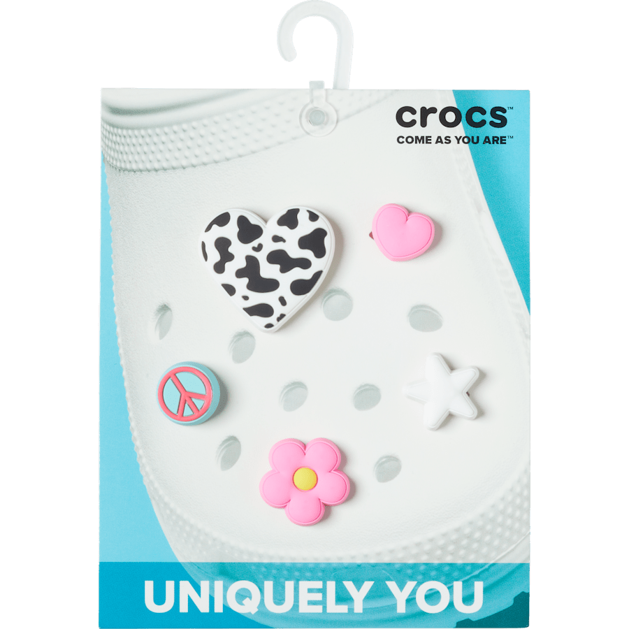  Girly Icon 5 Pack - charms on packing card - Jibbitz