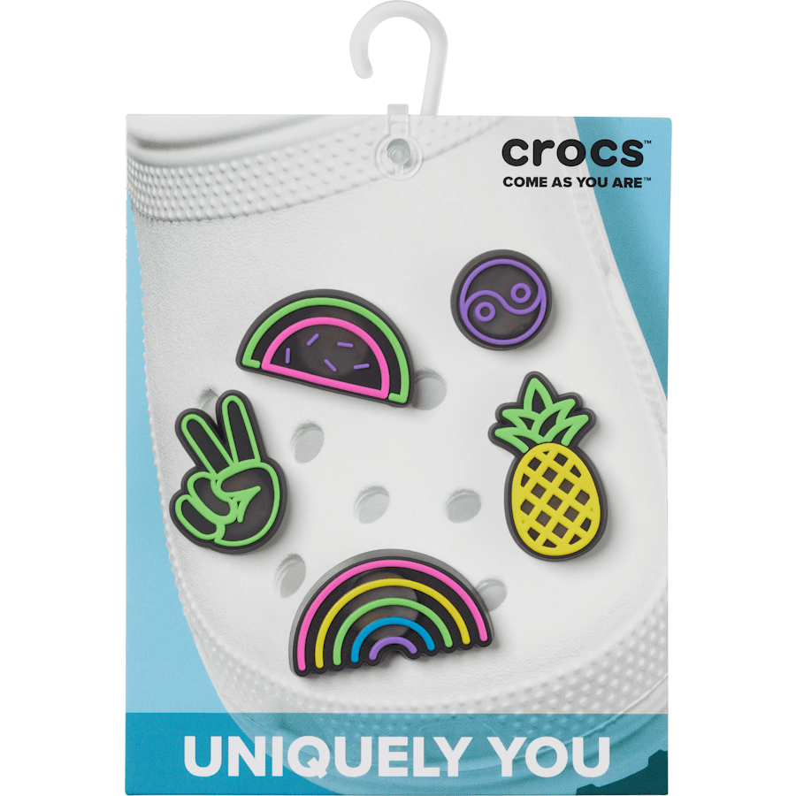  Lights Up Fun 5 Pack - charms on packing card - Jibbitz