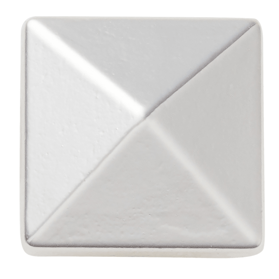  Silver Square Stud - charm view - Jibbitz