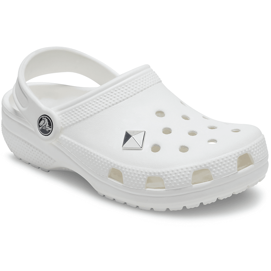  Silver Square Stud - charms on shoes - Jibbitz