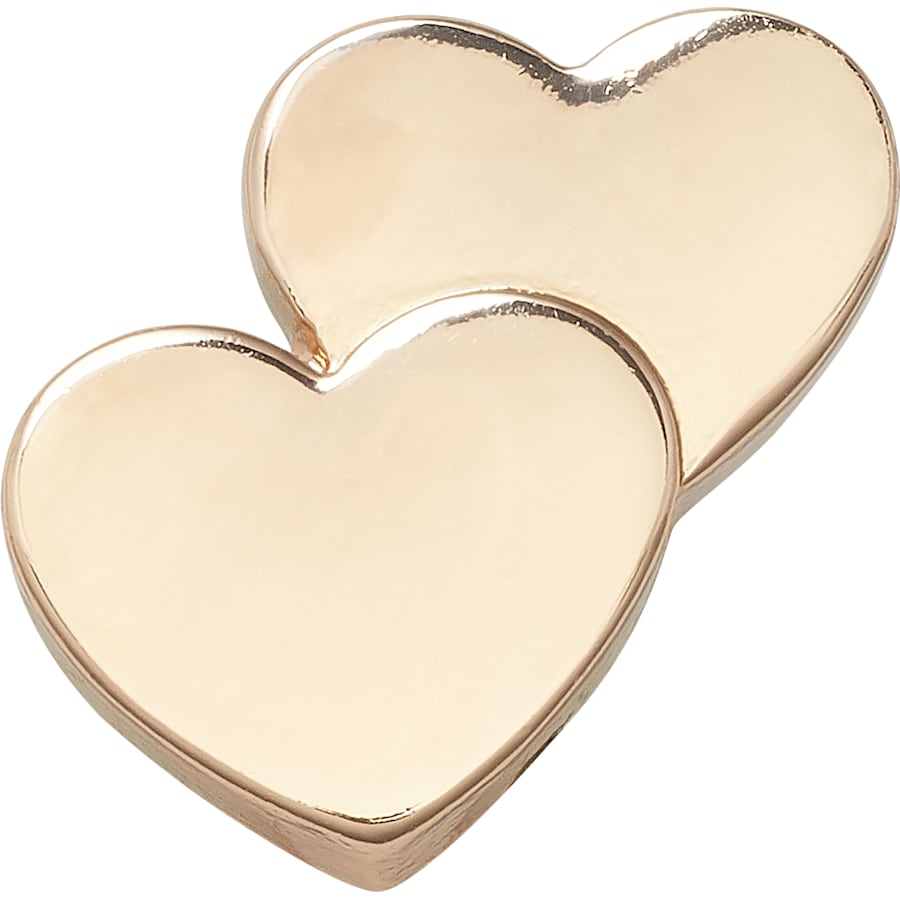  Gold Double Heart - charm view - Jibbitz