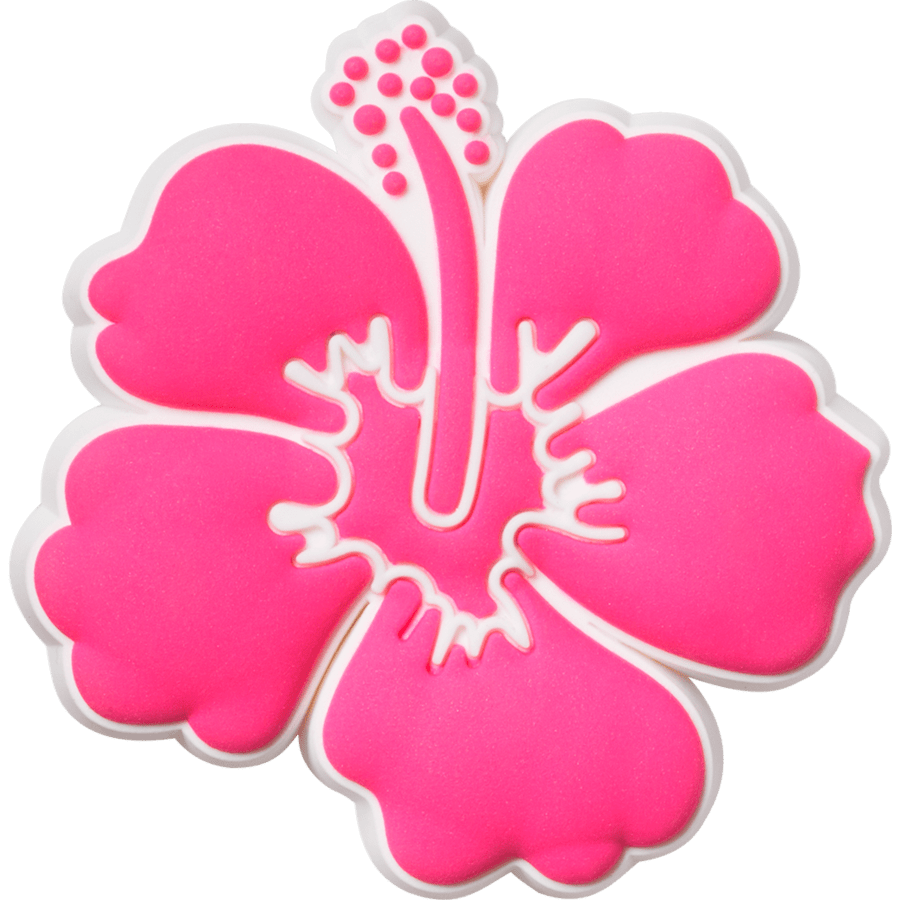  Pink Hibiscus - charm view - Jibbitz