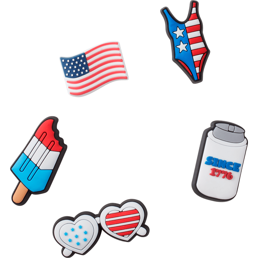  USA 5 Pack - charm view - Jibbitz