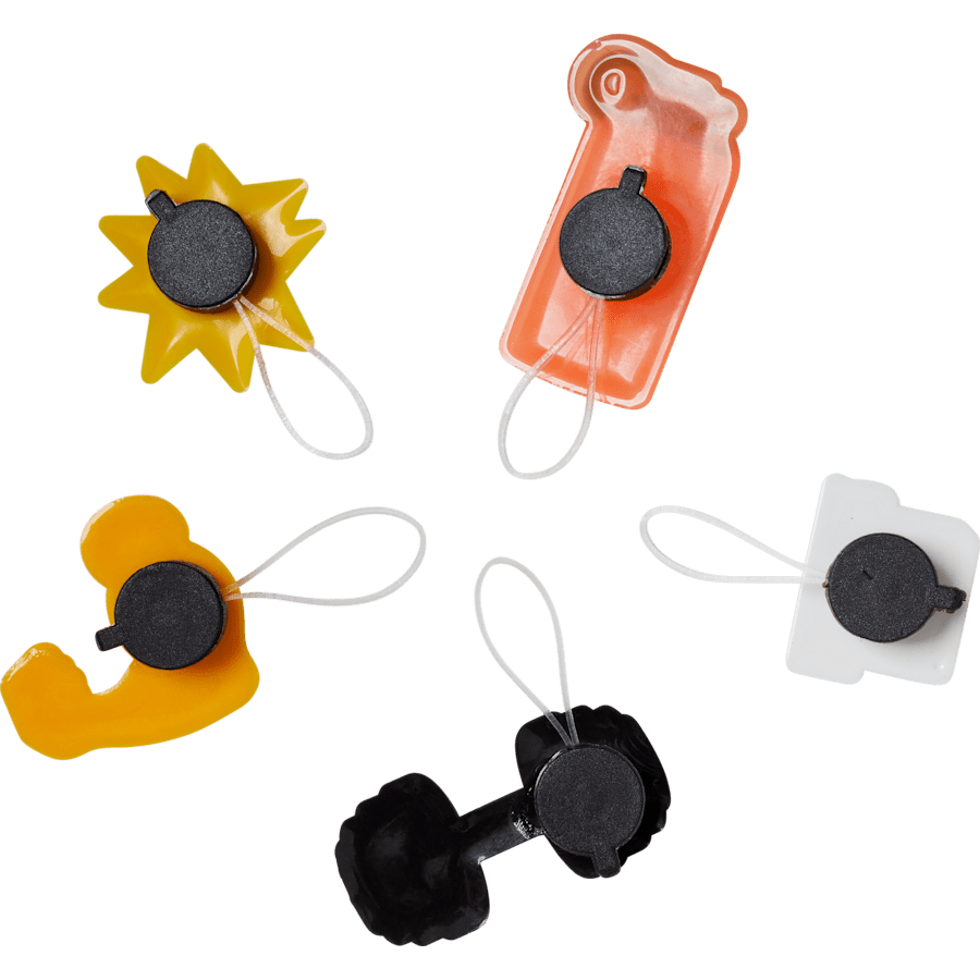 Big Baller Sandal Backer 5 Pack - charms on packing card - Jibbitz