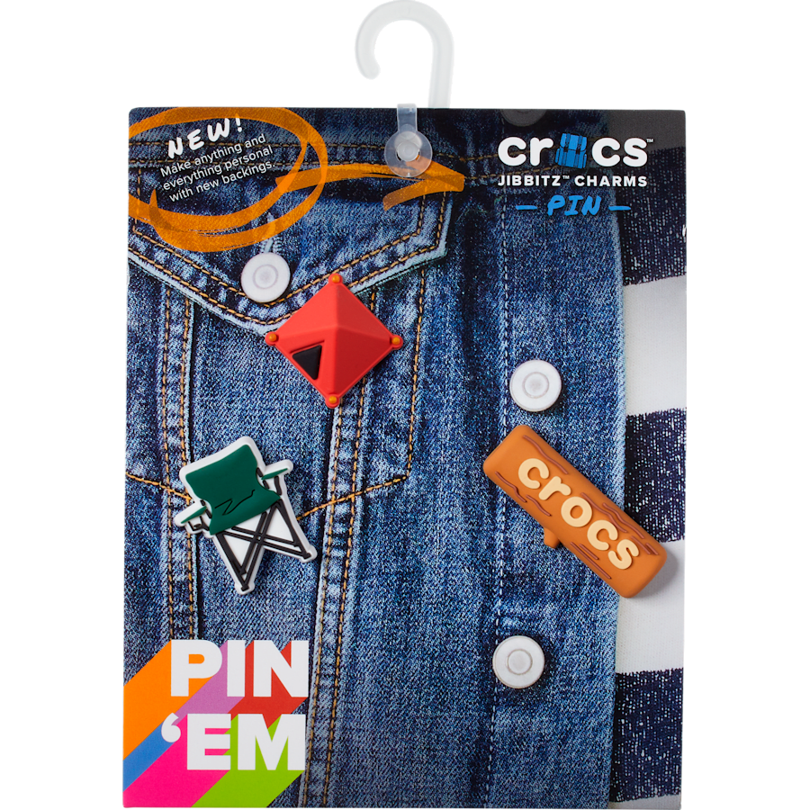  Gone Camping Pin Backer 3 Pack - charm view - Jibbitz