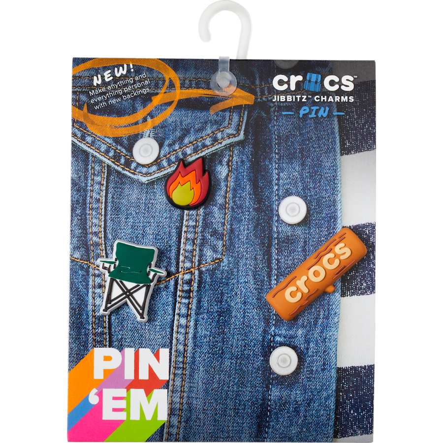  Gone Camping Pin Backer 3 Pack - Custom Angle - Jibbitz