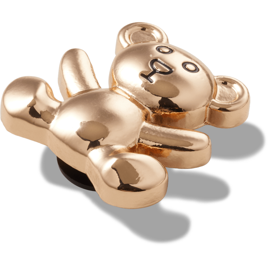  Gold Teddy Bear - charms on shoes - Jibbitz
